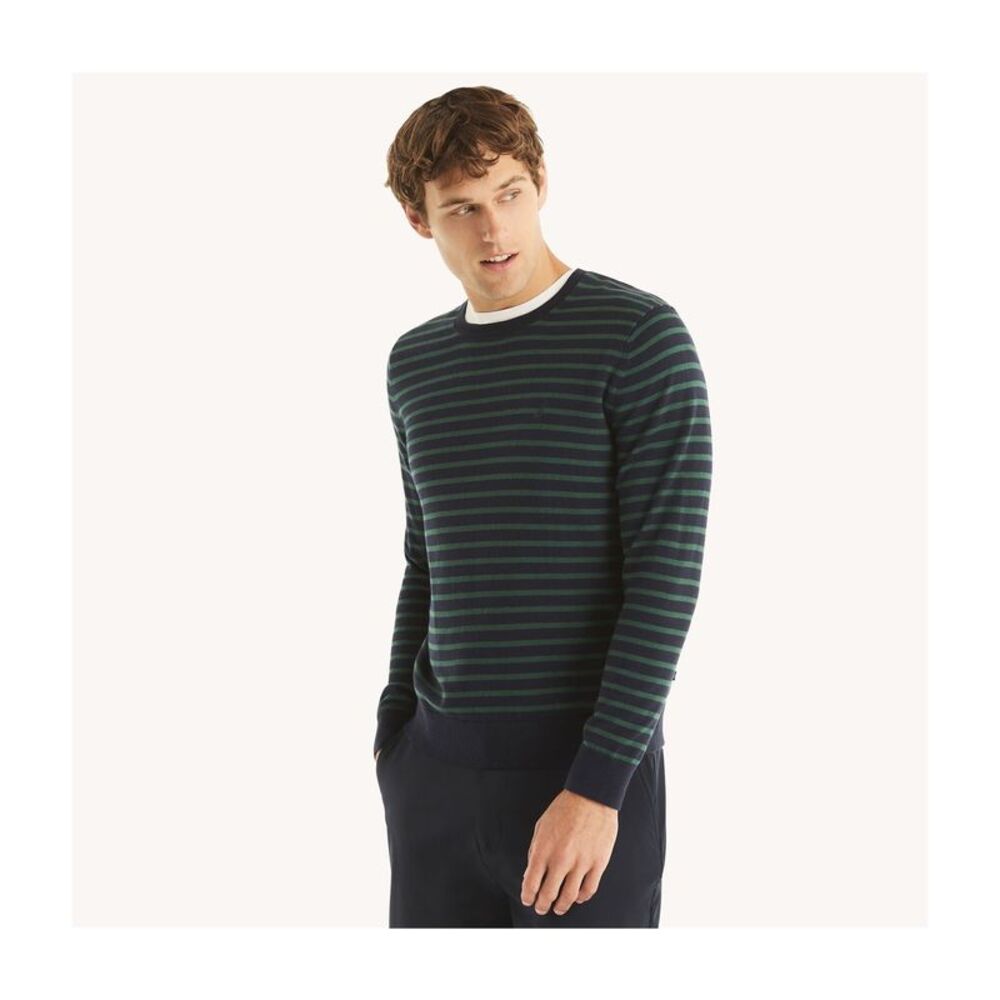 Nautica Mens Striped Crewneck Pullover Sweater, NWT